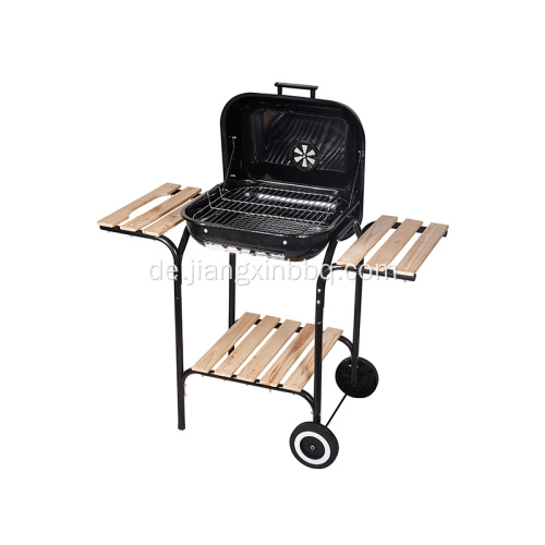 18&quot; quadratischer Holzkohlegrill mit seitlichen Ablagen